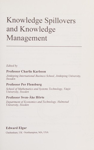 Knowledge spillovers and knowledge management