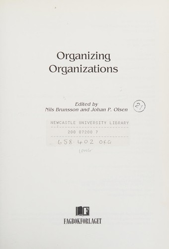 Organizing organizations