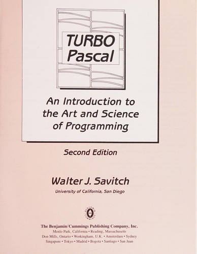 Turbo Pascal, an introduction to the art and science of programming