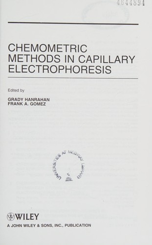Chemometric methods in capillary electrophoresis