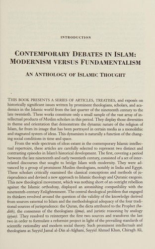 Modernist and fundamentalist debates in Islam