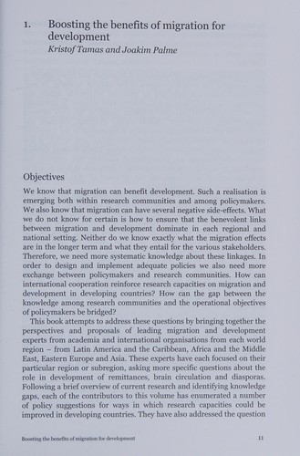 How migration can benefit development