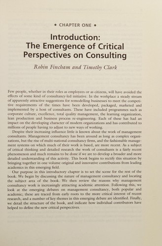 Critical consulting