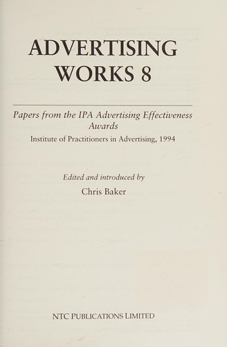 Advertising Works 8