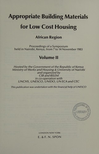 Appropriate Building Materials for Low Cost Housing