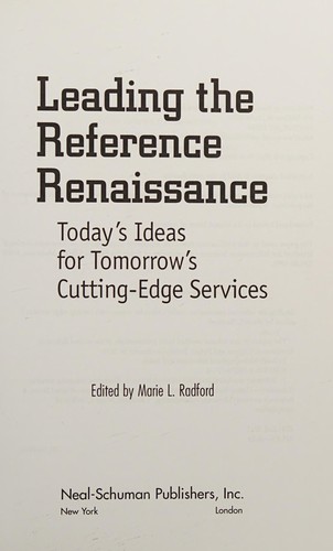 Leading the Reference Renaissance