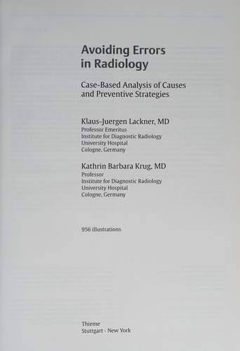 Avoiding Errors in Radiology