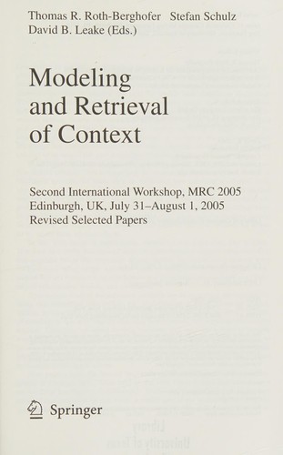 Modeling and retrieval of context