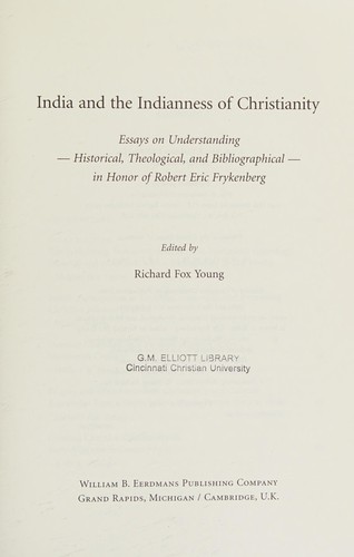 India and the Indianness of Christianity