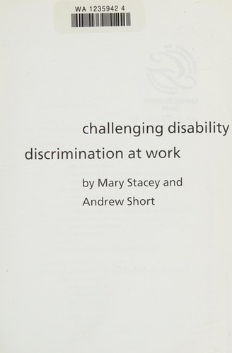 Challenging Disability Discrimination at Work