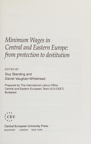 Minimum Wages in Central and Eastern Europe