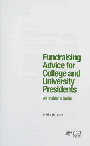 Fundraising Advice for College and University Presidents