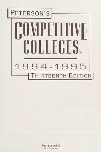 Competitive Colleges 1994-1995