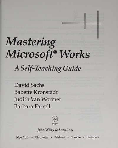 Mastering Microsoft Works