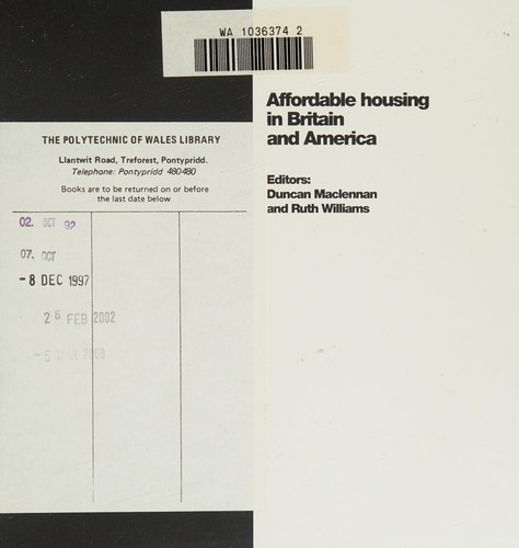 Affordable Housing in Britain and America