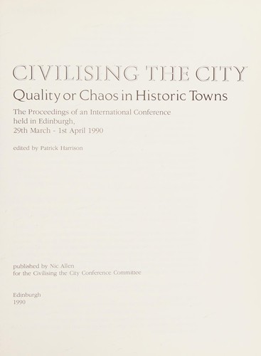 Civilising the City