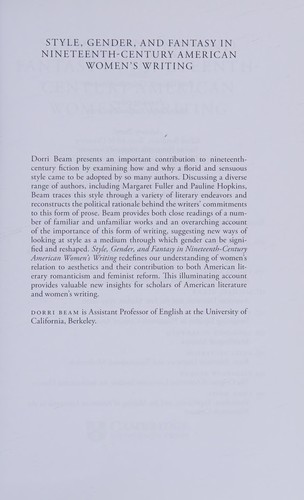 Style, Gender, and Fantasy in Nineteenth-Century American Women's Writing