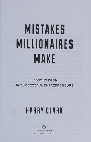 Mistakes millionaires make