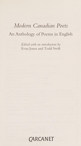 Modern Canadian Poetry