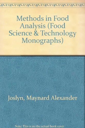 Methods in Food Analysis