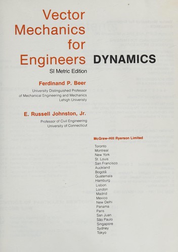 Vector Mechanics for Engineers, Dynamics