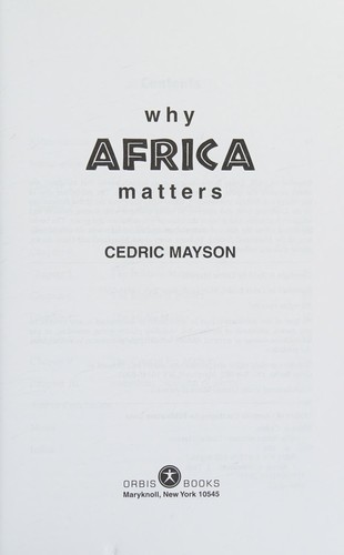 Why Africa Matters