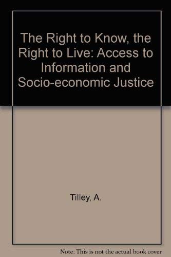 The right to know, the right to live