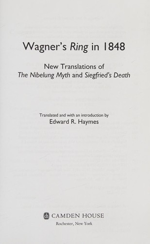 Wagner's Ring in 1848