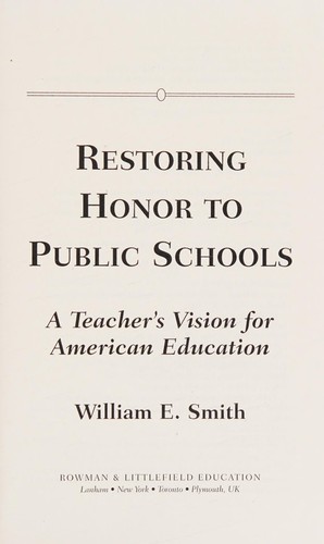 Restoring Honor to Public Schools