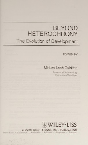 Beyond Heterochrony