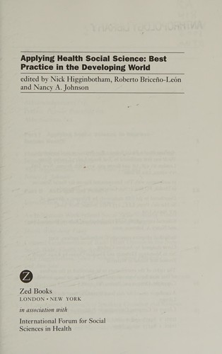 Applying Health Social Science
