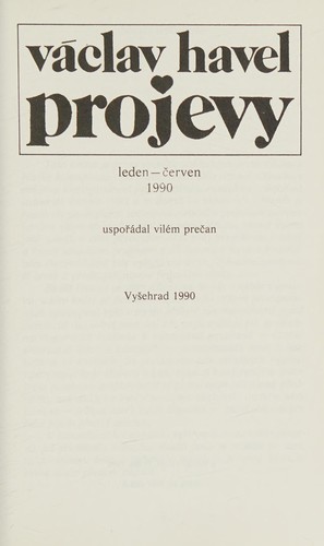 Projevy, leden-červen 1990
