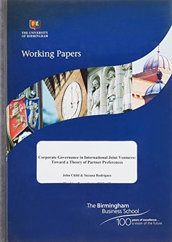 Corporate governance in international joint ventures