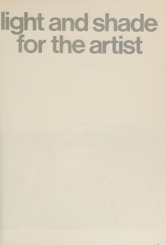 Light and Shade for the Artist