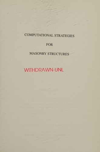 Computational Strategies for Masonry Structures