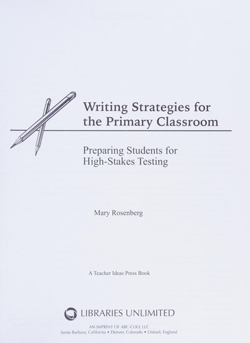 Writing Strategies for the Primary Classroom