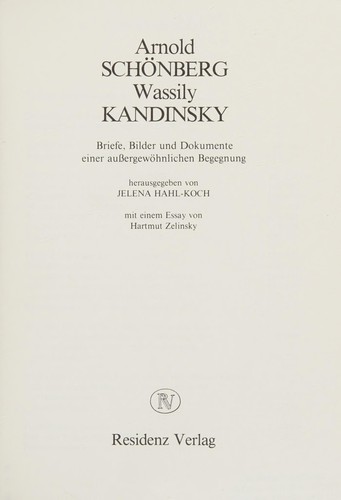 Arnold Schönberg, Wassily Kandinsky