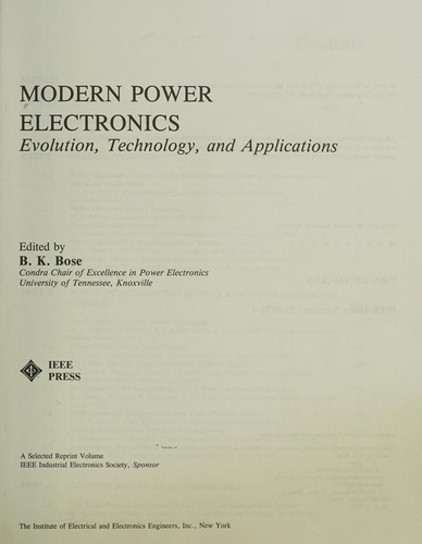 Modern Power Electronics