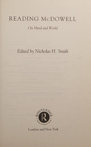 Reading McDowell: On Mind and World