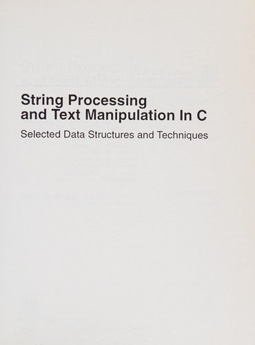String processing and text manipulation in C