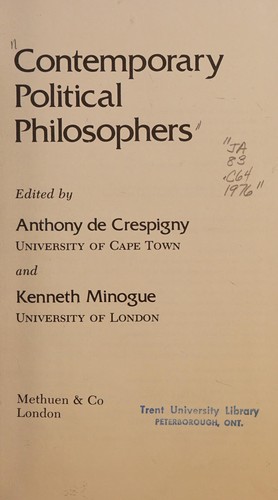 Contemporary Political Philosophers