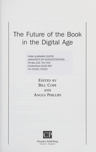 The Future of the Book in the Digital Age