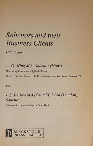 Solicitors & Their Business Clients