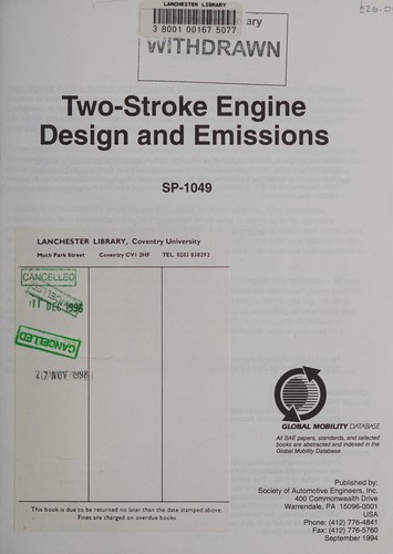 Two-Stroke Engine Design and Emissions