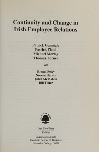 Continuity and Change in Irish Employee Relations