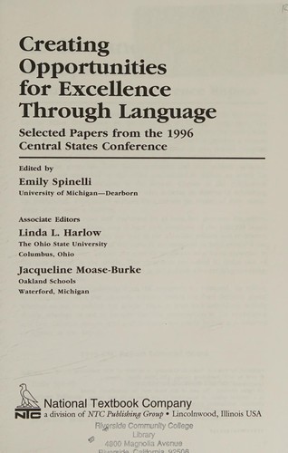Creating opportunities for excellence through language