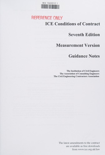 ICE Conditions of Contract: Measurement Version