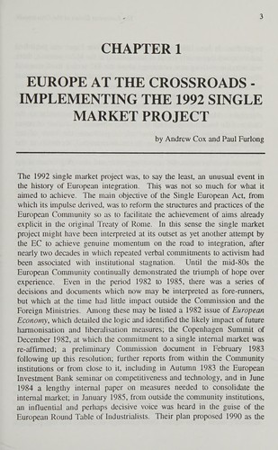 The European Union at the Crossroads