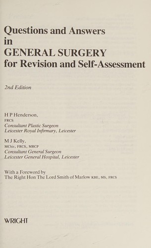 Questions and Answers in General Surgery for Revising and Self-Assessment