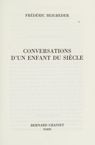 Conversations d'un enfant du siècle